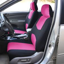Black And Pink Car Seat Covers Amazon Com Fh Fb050102 Flat Cloth Pair Bucket Seat Covers Pink Black Color Fit Most Car Truck Suv Or Van Best Car Seat Covers Car Seats Best Car Seats