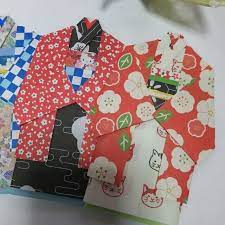 ポチ袋 着物 レトロ モダン 中袋付き お正月 飾り 折り紙 ぽち袋 折り紙 アート