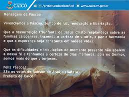Veja mais ideias sobre pascoa, mensagens de páscoa, feliz páscoa. Mensagem Da Pascoa Prefeito Robson De Araujo