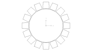 Reception desk dwg cad block. Autocad Drawing Huge Round Banquet Table With Sixteen Chairs Dwg