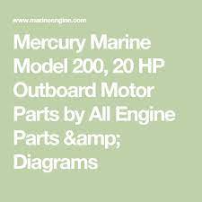 Mercury Marine Model 200 20 Hp Outboard Motor Parts By All Engine Parts Amp Diagrams Outboard Motors Outboard Mercury Marine