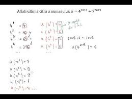 O să te rog să dai un like la pagina mea de facebook și o distribuire (share) la acest articol ! Problema Cu Ultima Cifra A Puterii Unui Numar Natural Youtube