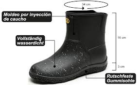 Giesswein gummistiefel für damen sind wasserfest & sorgen für optimalen grip. Gurger Gummistiefel Herren Halbhoch Wasserdicht Rutschfest Regenstiefel Bitte Wahlen Sie Eine Grossere Grosse Amazon De Schuhe Handtaschen