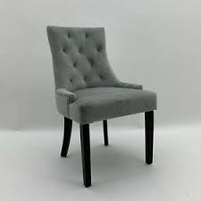 Shop allmodern for modern and contemporary tufted dining chairs to match your style and budget. Light Grey Occasional Tufted Dining Chairs With Arms Studded Knocker Ring 5027015020347 Ebay