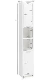 Sie sind an der richtigen stelle. Wohnling Badschrank Wl5 751 Modern Holz 30 5 X 190 X 30 Cm Weiss Badezimmerschrank