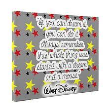 As disneyland kicks off festivities in the run up to its 60th anniversary on july 17, i thought it would be a good time to remember some of the inspiring words of disney film characters (and walt disney. Amazon Com Dream Walt Disney Quote Canvas Wall Art Home Decor Handmade