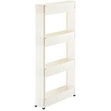 Orolay Kuchenschrank Nischenwagen Kuchenregal Mit Rollen 3 Etagen Weiss 4 Nischenwagen Nischenschrank Nischenregal