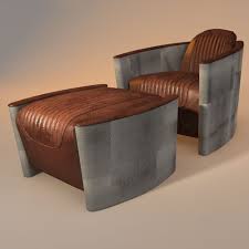 Aviator Chair And Ottoman 3d Model Aviation Furniture Unique Furniture Pieces Furniture Decor