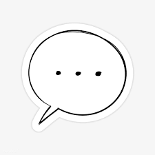 Download Premium Vector Of Black And White Speech Bubble Sticker Vector Bubble Stickers Black And White Stickers Cloud Stickers