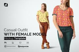 Casual Outfit With Female Model In 2020 Clothing Mockup Female Models Fashion Outfits