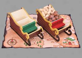 Weihnachtsschlitten Aus Papier Basteln Rustikale Snackschale