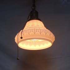 Check spelling or type a new query. Collectibles Lamps Lighting Vintage Milk Glass Hanging Light Fixture With Pull Chain