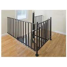 Are you looking for code for railing spindle spacing? The Iron Shop Ontario 3 Ft Black Painted Wrought Iron Stair Railing Kit In The Stair Railing Kits Department At Lowes Com