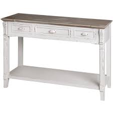 Padstow Distressed Antique White Large Three Drawer Console Table 28085 P Jpg 600 600 Pix Large Console Table Shabby Chic Console Table Sideboard Console Table