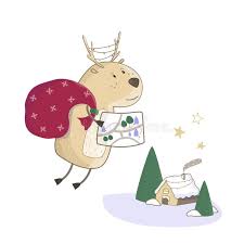 Start by sketching an outline of the house directly onto the wood block, adding a chimney or other features if you so choose. Christmas Baby Cute Deer S With Gift And Little House Christmas Illustration Greeting Card Animal Winter Design Decoration Stock Vector Illustration Of Drawing Antler 128237653
