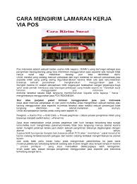 Namun di jaman yang serba digital ini, surat lamaran kerja bisa dikirim melalui. Cara Mengirim Lamaran Kerja Via Pos Alur Atau Perjalan Paket Kiriman Menggunakan Jasa Pos Indonesia