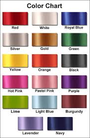 Large Gift Bows And Car Bow Color Chart