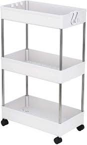 These laundry room storage ideas for small rooms will make your housework feel a whole lot easier. 3 Tier Slide Out Storage Cart Rolling Utility Cart Storage Shelf Rack Mobile Storage Organizer Shelving For Office Bedroom White Laundry Room Dressers Kitchen Bathroom Utility Shelves Tools Home Improvement Guardebem Com