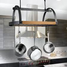 Handcrafted Decor Oval Ceiling Hanging Pot Rack Pot Rack Hanging Ceiling Hanging Hanging Pots