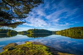 Select your device resolution to download wallpaper sweden, nature scenery, green fields, trees, evening, summer. Wallpaper Loch Delsjn Blue Nature Gothenburg Sweden Lake Background Download Free Image