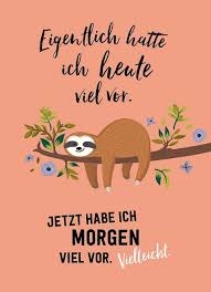 Lustiger Magnet Mit Sussem Faultier Groh Lustige Zitate Und Spruche Faultier Lustig
