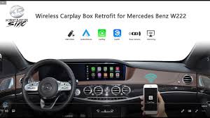 How To Retrofit Wireless Carplay Android Auto For Mercedes Benz W222 Youtube