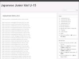 subyshare links (A-I) – Japanese Junior Idol U-15