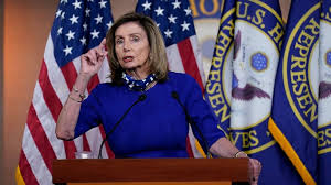 Democrat power house nancy pelosi is whining about trump's trip overseas ! Pelosi Urges Biden Not To Debate Trump Abc7 Chicago