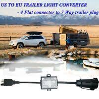 Utility trailers, light duty trailers. Usa 4 Way Flat To Eu 7 Pin Trailer Plug Adapter Rv Trailer Light Connector Ebay