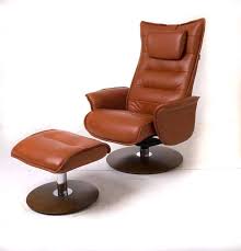 Trento Tan Recliner With Ottoman Leather Recliner Recliner