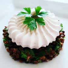Caviar De Lentilles A La Chantilly De Canard Les Food Amour Alimentation Recette Feta La Cuisine Des Anges