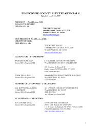 EDGECOMBE COUNTY ELECTED OFFICIALS