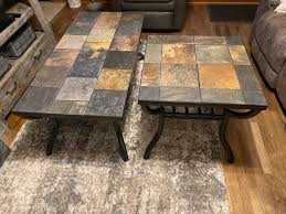 Shop slate coffee tables on chairish, home of the very best in vintage and contemporary furniture, decor and art. Metal Slate End Table And Coffee Table Nex Tech Classifieds