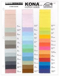 Kona Color Card New 2017 Kona 37 Colors Kona Swatches