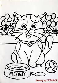 Belajar mewarnai gambar kucing collection images. Mewarnai Kucing Gabrez