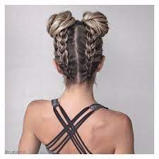 Say Hello To The New Instagram Trend Two Buns Hairstyle Ombre Hair Liked On Polyvore Featuring Beauty Products Hair Styles Gorgeous Braids Long Hair Styles