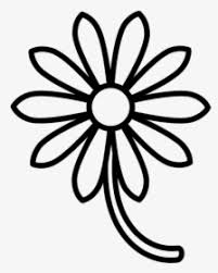 Black and white flower graphic. Transparent Daisy Outline Png Electronic Family The Compilation Png Download Transparent Png Image Pngitem