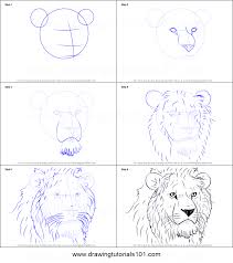 How To Draw Lion Head Printable Step By Step Drawing Sheet Drawingtutorials101 Com Abstract Lion Painting Animal Drawings Lion Painting