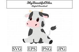 Download Cow Clipart Illustration Graphic By Mybeautifulfiles Creative Fabrica SVG Cut Files