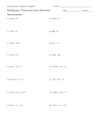 Factoring polynomials worksheets with answers for 7th, 8th, 9th grade. Monomial Worksheets With Answers Optovr Com