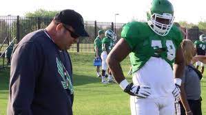 North Texas Fb Mic D Up Offensive Line Coach Chuck Langston Youtube