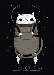 Space Cat Art Print By Louis Roskosch Cat Art Print Space Cat Cat Art