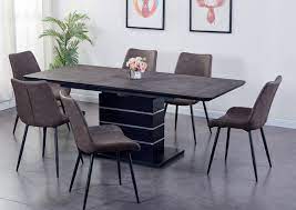 Dont forget to see our clearance page for cheap sale items. Imperia Dark Brown Tufftop Extending Dining Table And 6 Chairs Cfs Furniture Uk