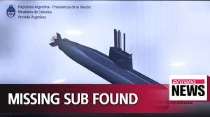 The vessel is carrying 53 crew and has been missing since wednesday. Missing Argentine Submarine With 44 On Board Found A Year After Disappearance Youtube
