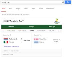 Google All Your Googles Detailed World Cup Results