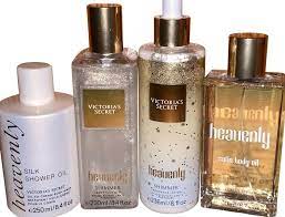 Victoria S Secret White Heavenly Body Care Lot Shower Oil To Cream Body Wash Shimmer Body Spray Lotion Silk Dry Body Oil Fragrance Bath And Body Works Perfume Dry Body Oil