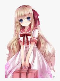 Happy blonde girl touching hair while posing on white and yellow. Anime Love Otaku Animegirl Animeedit Animelove Cute Anime Girl Blond Hair Hd Png Download Transparent Png Image Pngitem