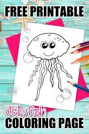 Print and color valentine's day pdf. Free Printable Jellyfish Coloring Page Simple Mom Project