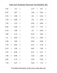 subtracting decimals lesson plans worksheets 25 48