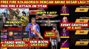 Moreover, the collaboration event will offer players uniforms of survey corps or charge into combat wearing the armored titan costume. Bocoran Free Fire X Attack On Titan Skin Shotgun Attack On Titan Event Spin Katana Chrono Dll Youtube